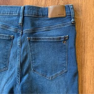 Madewell Button Front Mid Rise Skinny Jeans Raw Hem